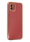 Mey İthalat®  Samsung Galaxy A03 Kılıf Volet Silikon - Kırmızı