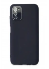 Mey İthalat®  Samsung Galaxy A03S Kılıf Lansman Glass Kapak - Lacivert