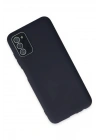 Mey İthalat®  Samsung Galaxy A03S Kılıf Lansman Glass Kapak - Lacivert