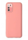 Mey İthalat®  Samsung Galaxy A03S Kılıf Lansman Glass Kapak - Pembe