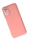 Mey İthalat®  Samsung Galaxy A03S Kılıf Lansman Glass Kapak - Pembe