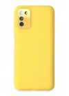 Mey İthalat®  Samsung Galaxy A03S Kılıf Lansman Glass Kapak - Sarı