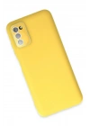Mey İthalat®  Samsung Galaxy A03S Kılıf Lansman Glass Kapak - Sarı