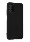 Mey İthalat®  Samsung Galaxy A03S Kılıf Lansman Glass Kapak - Siyah