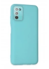 Mey İthalat®  Samsung Galaxy A03S Kılıf Lansman Glass Kapak - Turkuaz