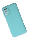Mey İthalat®  Samsung Galaxy A03S Kılıf Lansman Glass Kapak - Turkuaz