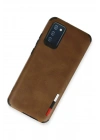 Mey İthalat®  Samsung Galaxy A03S Kılıf Loop Deri Silikon - Kahverengi