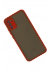 Mey İthalat®  Samsung Galaxy A03S Kılıf Montreal Silikon Kapak - Kırmızı
