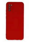 Mey İthalat®  Samsung Galaxy A03S Kılıf Nano içi Kadife Silikon - Kırmızı