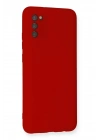 Mey İthalat®  Samsung Galaxy A03S Kılıf Nano içi Kadife Silikon - Kırmızı