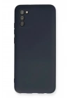 Mey İthalat®  Samsung Galaxy A03S Kılıf Nano içi Kadife Silikon - Lacivert