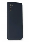 Mey İthalat®  Samsung Galaxy A03S Kılıf Nano içi Kadife Silikon - Lacivert