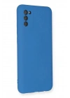 Mey İthalat®  Samsung Galaxy A03S Kılıf Nano içi Kadife Silikon - Mavi