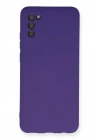Mey İthalat®  Samsung Galaxy A03S Kılıf Nano içi Kadife Silikon - Mor