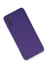 Mey İthalat®  Samsung Galaxy A03S Kılıf Nano içi Kadife Silikon - Mor