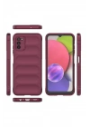 Mey İthalat®  Samsung Galaxy A03S Kılıf Optimum Silikon - Bordo