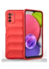 Mey İthalat®  Samsung Galaxy A03S Kılıf Optimum Silikon - Kırmızı
