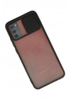 Mey İthalat®  Samsung Galaxy A03S Kılıf Palm Buzlu Kamera Sürgülü Silikon - Siyah