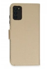 Mey İthalat®  Samsung Galaxy A03S Kılıf Trend S Plus Kapaklı Kılıf - Gold