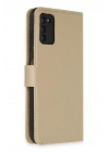 Mey İthalat®  Samsung Galaxy A03S Kılıf Trend S Plus Kapaklı Kılıf - Gold