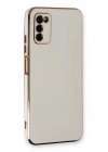 Mey İthalat®  Samsung Galaxy A03S Kılıf Volet Silikon - Beyaz