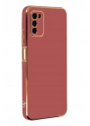 Mey İthalat®  Samsung Galaxy A03S Kılıf Volet Silikon - Kırmızı