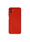 Mey İthalat®  Samsung Galaxy A04 Kılıf Nano içi Kadife Silikon - Kırmızı