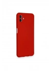 Mey İthalat®  Samsung Galaxy A04 Kılıf Nano içi Kadife Silikon - Kırmızı