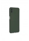 Mey İthalat®  Samsung Galaxy A04 Kılıf Nano içi Kadife Silikon - Koyu Yeşil