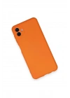 Mey İthalat®  Samsung Galaxy A04 Kılıf Nano içi Kadife Silikon - Turuncu