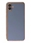 Mey İthalat®  Samsung Galaxy A04 Kılıf Volet Silikon - Mavi
