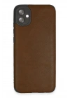 Mey İthalat®  Samsung Galaxy A04E Kılıf Loop Deri Silikon - Kahverengi