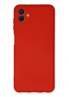 Mey İthalat®  Samsung Galaxy A04E Kılıf Nano içi Kadife Silikon - Kırmızı
