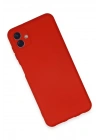 Mey İthalat®  Samsung Galaxy A04E Kılıf Nano içi Kadife Silikon - Kırmızı