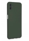 Mey İthalat®  Samsung Galaxy A04E Kılıf Nano içi Kadife Silikon - Koyu Yeşil