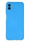 Mey İthalat®  Samsung Galaxy A04E Kılıf Nano içi Kadife Silikon - Mavi