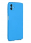 Mey İthalat®  Samsung Galaxy A04E Kılıf Nano içi Kadife Silikon - Mavi