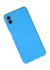 Mey İthalat®  Samsung Galaxy A04E Kılıf Nano içi Kadife Silikon - Mavi