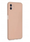 Mey İthalat®  Samsung Galaxy A04E Kılıf Nano içi Kadife Silikon - Pudra