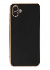 Mey İthalat®  Samsung Galaxy A04E Kılıf Volet Silikon - Siyah