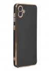 Mey İthalat®  Samsung Galaxy A04E Kılıf Volet Silikon - Siyah