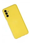 Mey İthalat®  Samsung Galaxy A04S Kılıf Nano içi Kadife Silikon - Sarı