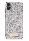 Mey İthalat®  Samsung Galaxy A05 Bright Simli Kapak - Gümüş