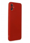 Mey İthalat®  Samsung Galaxy A05 Kılıf First Silikon - Kırmızı