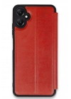 Mey İthalat®  Samsung Galaxy A05 Kılıf Flip Cover - Kırmızı