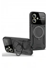 Mey İthalat®  Samsung Galaxy A05 Kılıf Joy Lens Standlı Kapak - Siyah