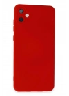 Mey İthalat®  Samsung Galaxy A05 Kılıf Nano içi Kadife Silikon - Kırmızı