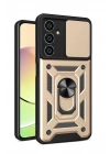 Mey İthalat®  Samsung Galaxy A05 Kılıf Pars Lens Yüzüklü Silikon - Gold