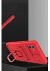 Mey İthalat®  Samsung Galaxy A05 Kılıf Zuma Kartvizitli Yüzüklü Silikon - Pembe