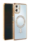 Mey İthalat®  Samsung Galaxy A06 Joke Simli Magneticsafe Kılıf - Gold